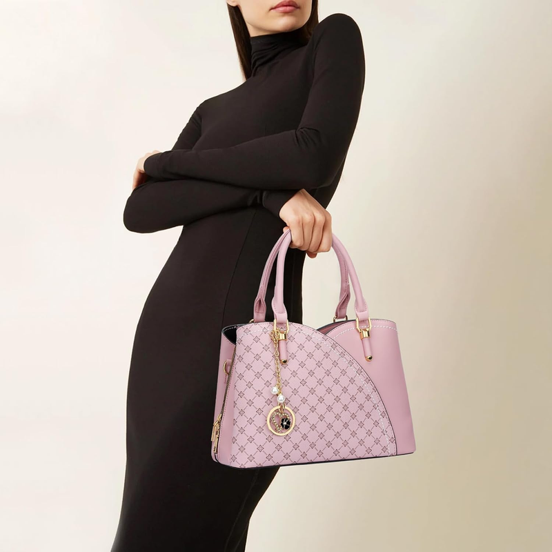 Triple Compartments Purses and Handbags for Women Fashion Ladies Satchel Shoulde1
