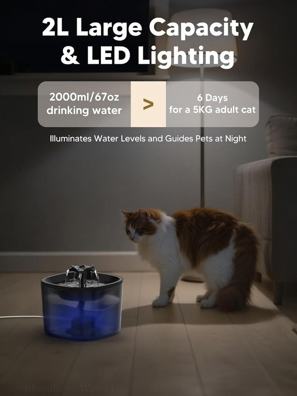 Automatic Cat Feeder and Water Fountain, 4L Pet Food Dispenser with 2L Filter5