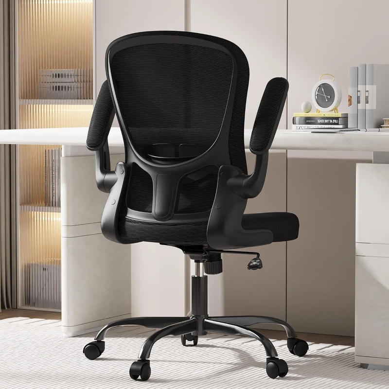 Office Chair, Ergonomic Desk Chair with Adjustable Lumbar Support, High Back Mes0