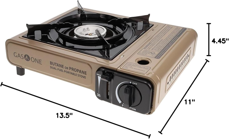 GS-3400P Dual Fuel Camping Stove Propane Butane Portable Carry Case Emergency7