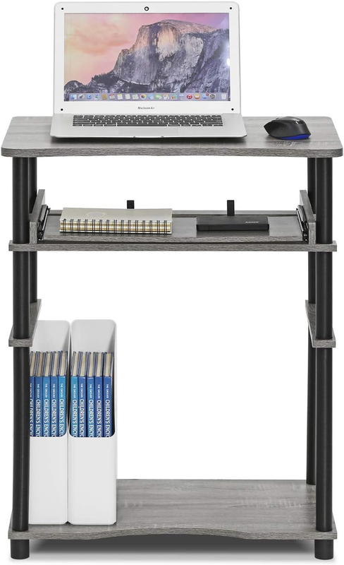 10016GYW/BK Home Laptop Notebook Computer Desk, French Oak Grey/Black2