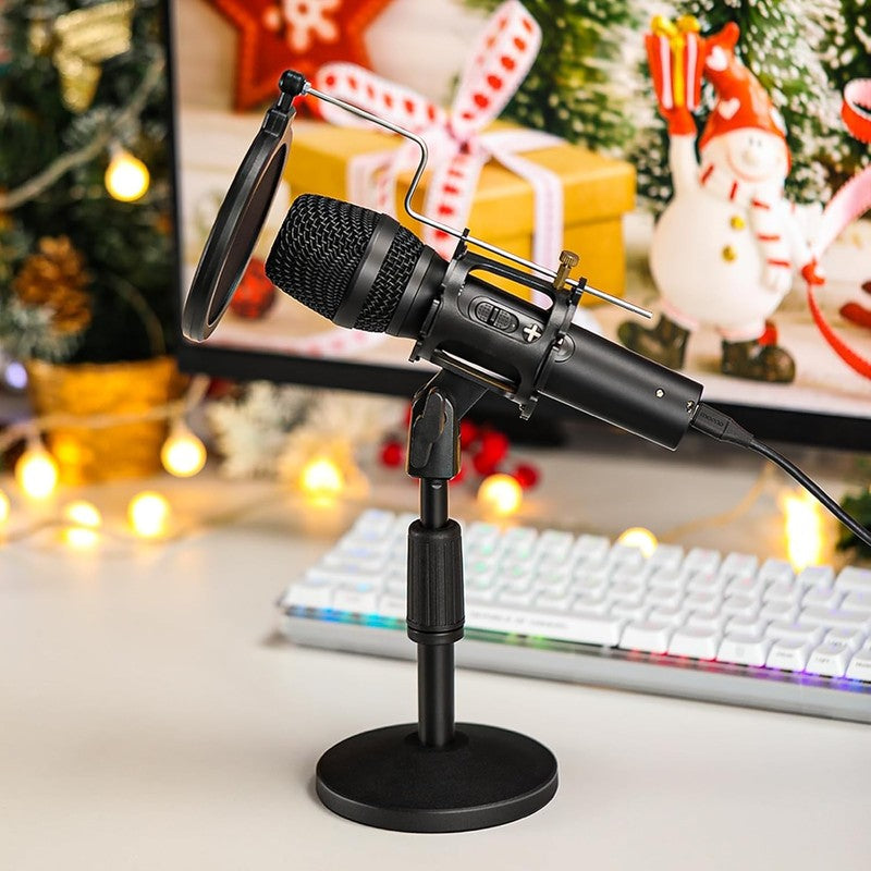 USB/XLR Dynamic Microphone for Podcast Streaming Vocal Recording HD300T4