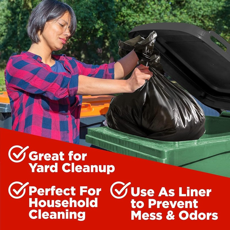 44 Gal Commercial Trash Bags 38x46” Black 100 Count Made in USA3