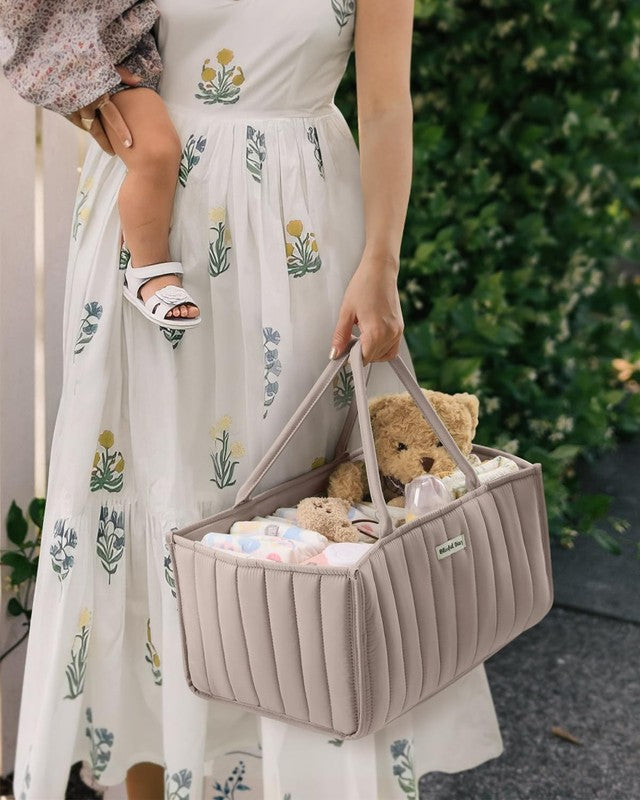 Baby Diaper Caddy Organizer Storage Basket Newborn Essentials Sand4