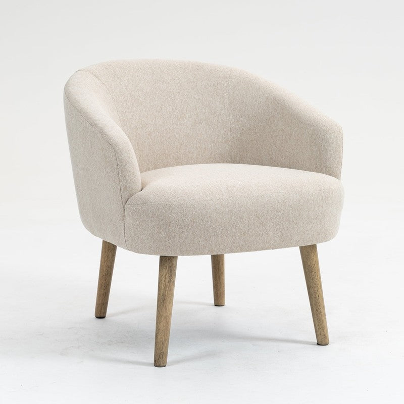 Curved Textured Accent Chair, Beige3