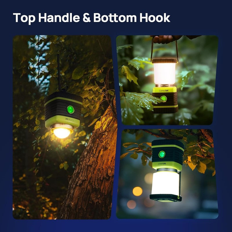 2 Pack LED Camping Lantern – 1000LM, 4 Modes, IPX4 Waterproof Tent & Emergency 4