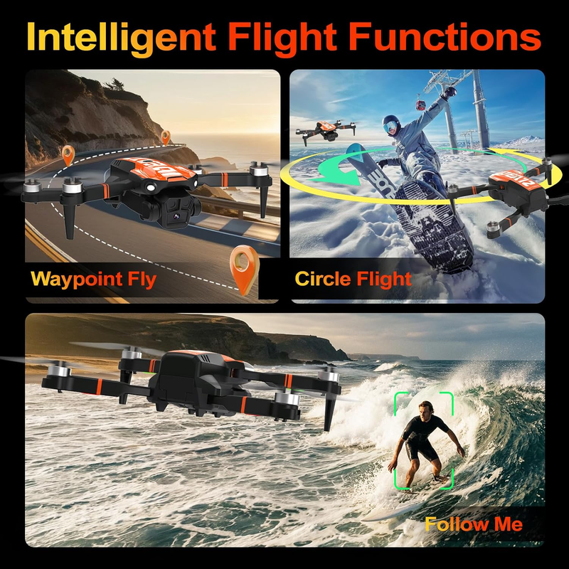 4K GPS Drone w/ Camera FPV Auto Return Follow Me Foldable Quadcopter3