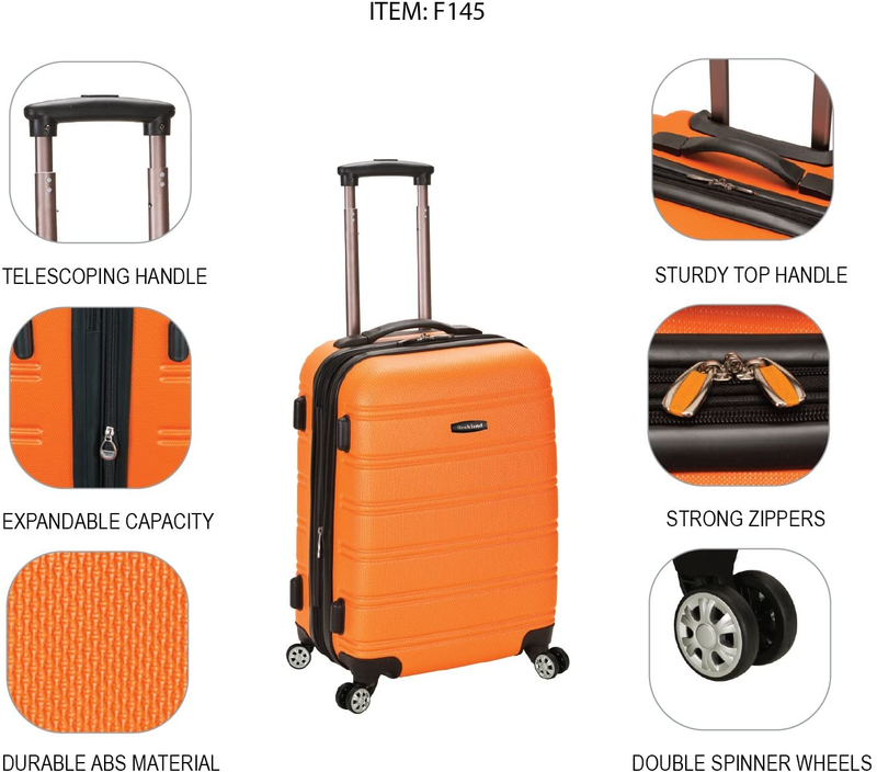 Melbourne Hardside Expandable Carry On Spinner Luggage 20" Navy Travel Bag8
