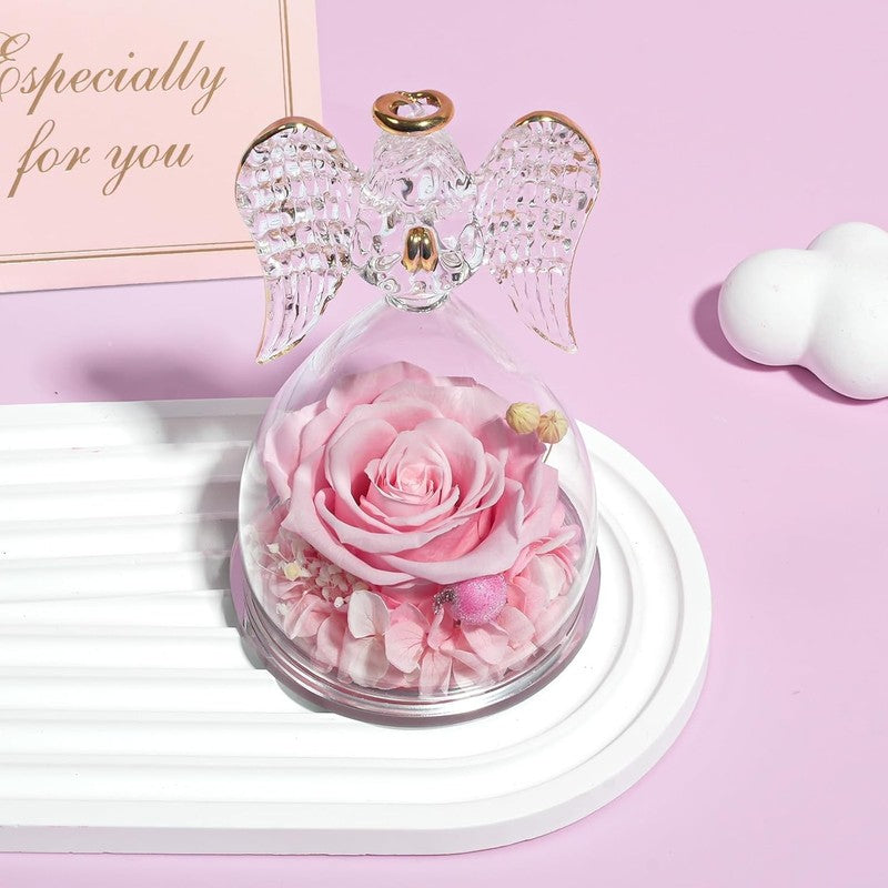 Mom Birthday Gifts for Mom, Angel Figurines with Real Rose Gifts for Her Mom Gra6