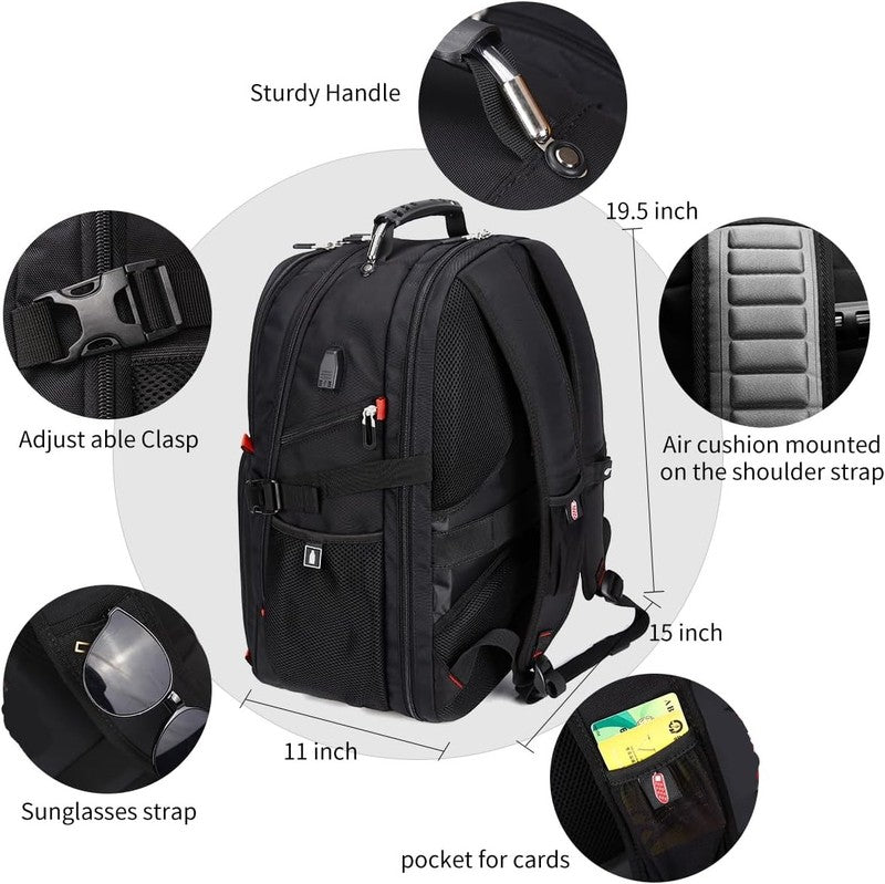 Extra Large 50L Travel Laptop Backpack with USB Charging Port, College High Scho3