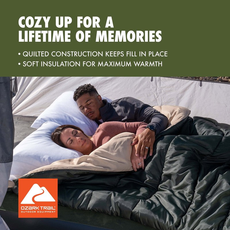 35°F Doublewide Sleeping Bag – Extra-Wide Outdoor Sleeping Bag for Camping4