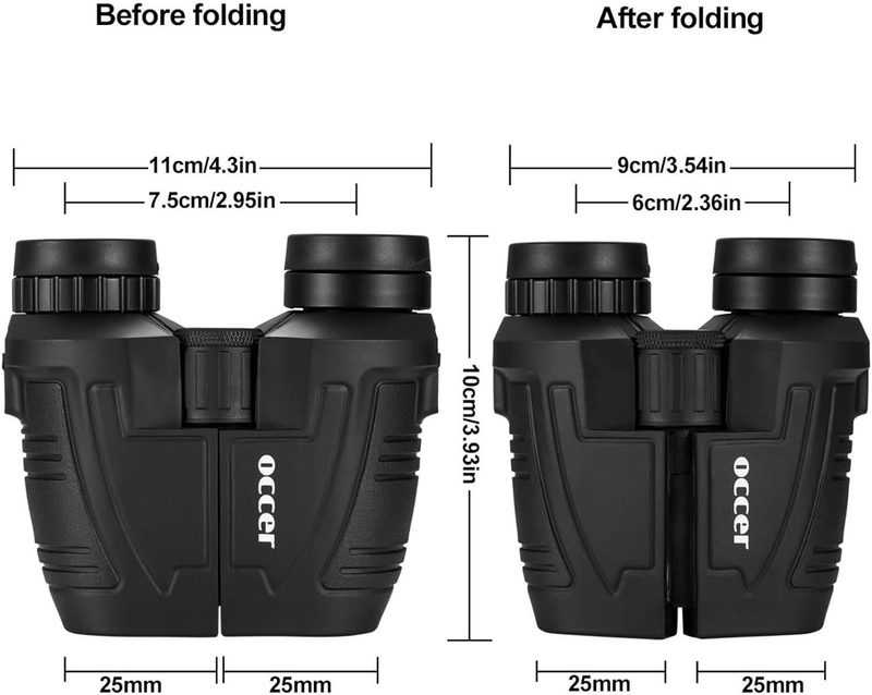 12X25 Compact Binoculars for Adults and Kids, Large Eyepiece Waterproof Binocula7