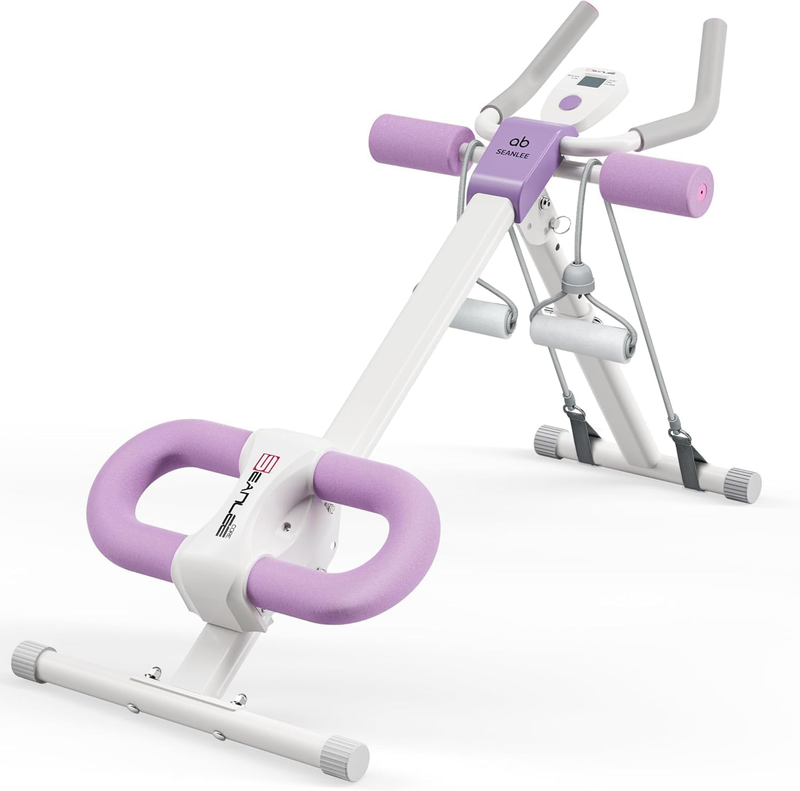 Adjustable Ab Machine with LCD Monitor Ab Workout Equipment for Home Gym0