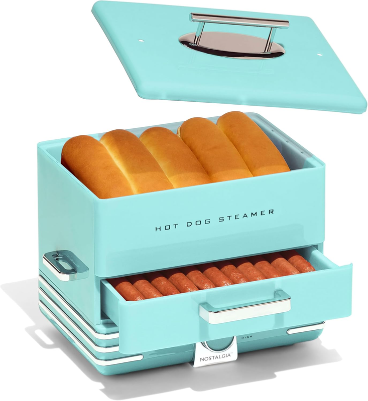 XL Diner-Style Hot Dog Steamer 20 Dogs 6 Buns Sausage Veggie Cooke9