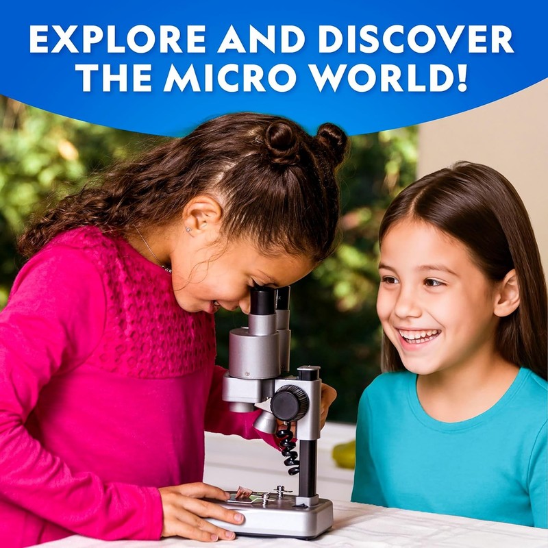 Kids Microscope Kit NG Dual LED 50+ Pc Science Kit w/Prepared & DIY Slides2