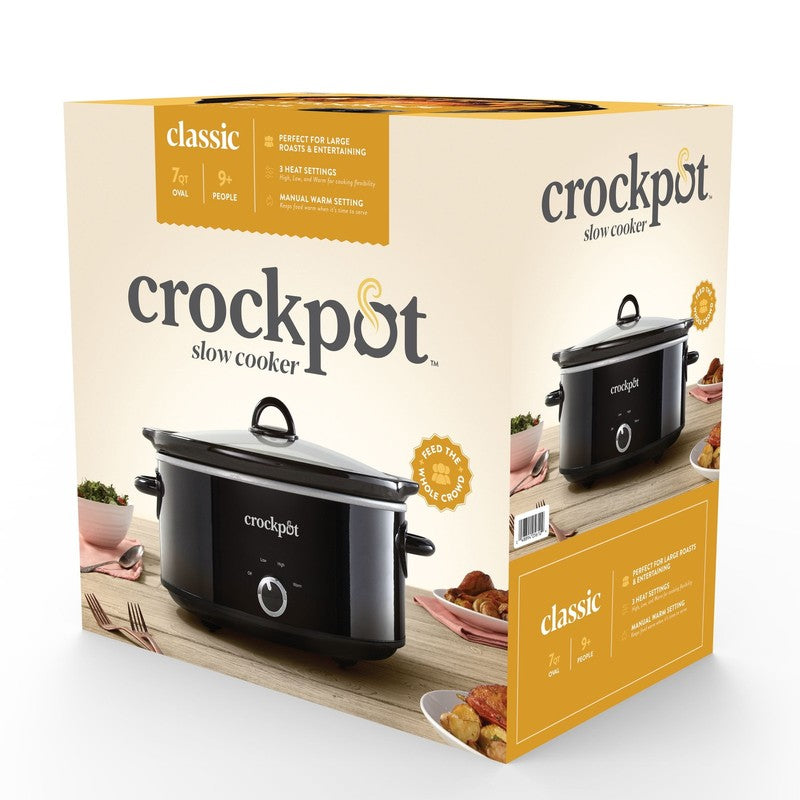 Manual 7 Quart Slow Cooker, Black1