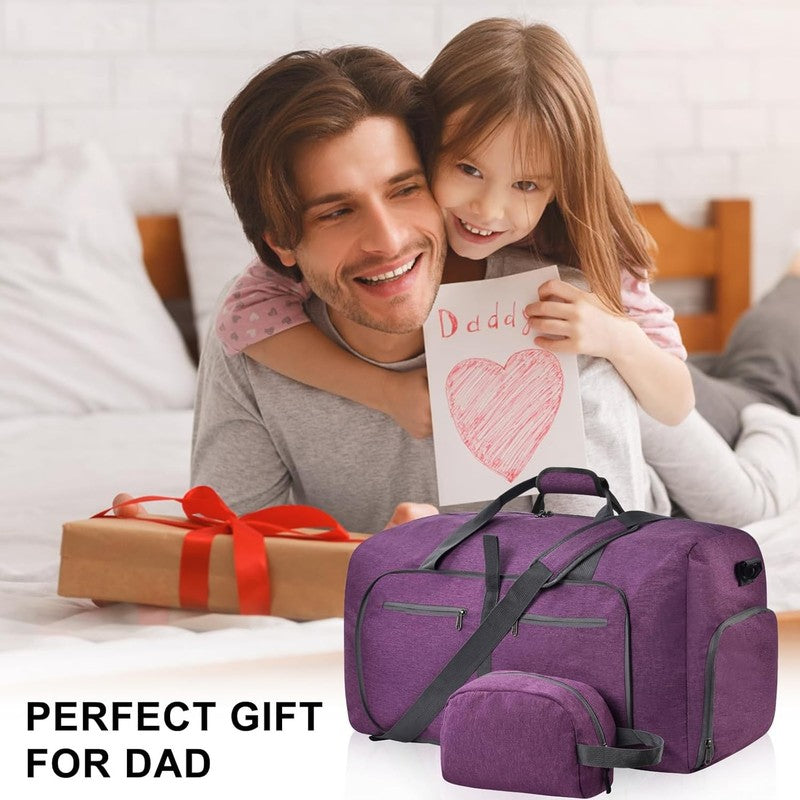 Duffle Bag Shoes Compartment Foldable Travel Waterproof Adjustable Strap Men5