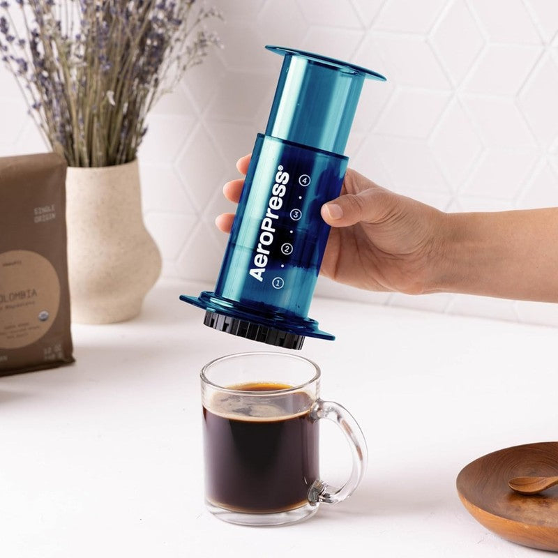 Clear Blue Coffee Press French Press Pour Over Espresso Travel Camping Brewer4