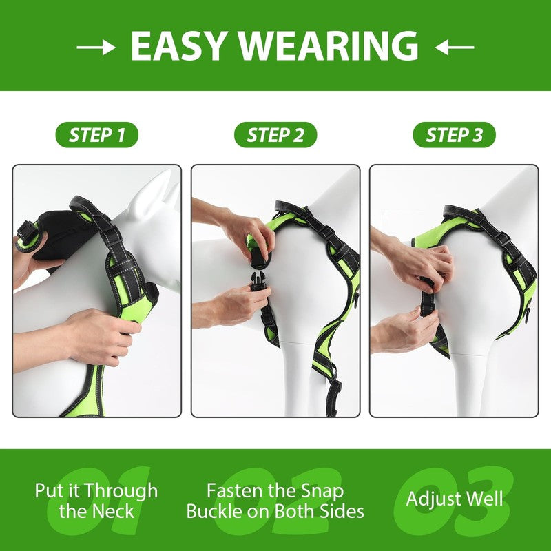 MASBRILL No Pull Dog Harness and Leash Set, Reflective Adjustable Vest Small4