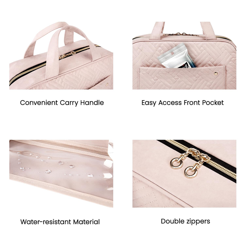 Large Toiletry Bag Travel Organizer Hanging Hook Water Resistant Hazy Green4