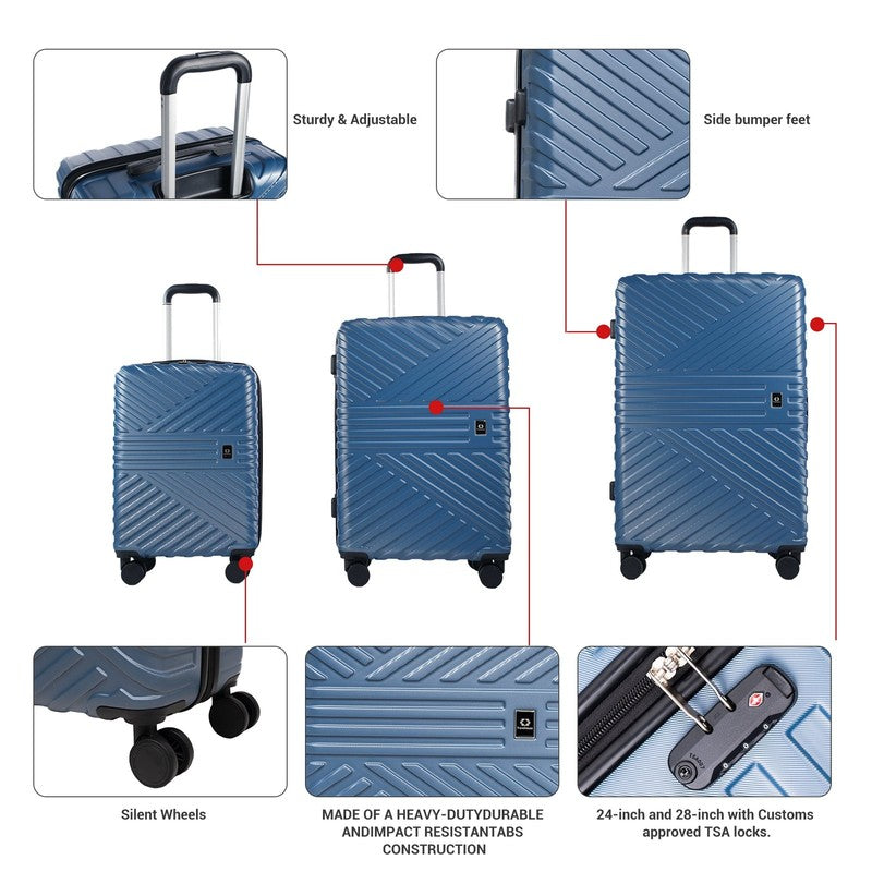 6-Piece Hardshell Luggage Set - Lightweight Suitcase with Carry-On Backpack, Duf5