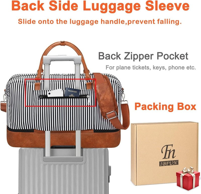 21in Weekender Duffle Bag Women 3Pc Set Carry On Travel Shoe Compartment4