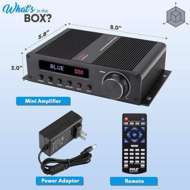 100W 5 Channel Bluetooth Home Audio Amplifier with HDMI & Subwoofer Input6