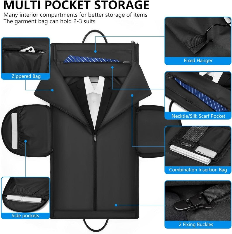 2in1 Garment Duffle Bag Carry On Shoe Pouch Travel Suit Bag Me1