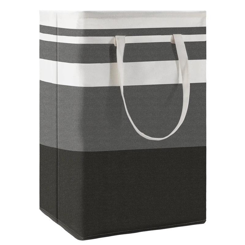 80L Freestanding Laundry Hamper w/ Handle, Cotton Basket – Gradient Grey8