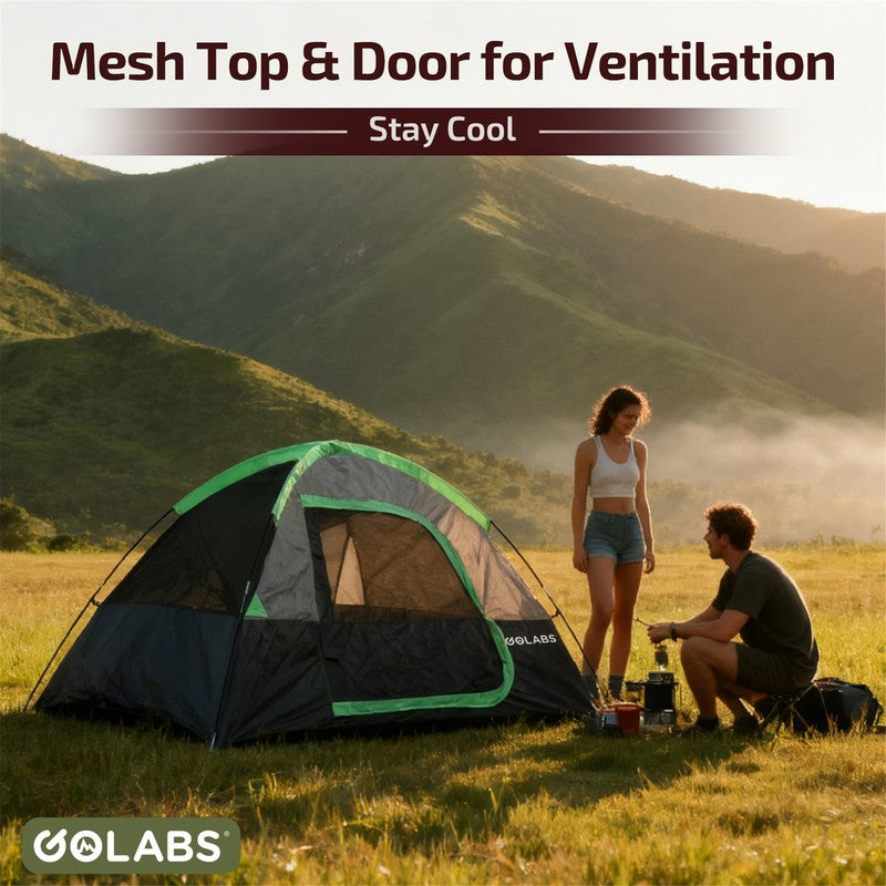 Golabs CT1 2 Person Dome Tent for 2 Adults, Easy Setup Waterproof Lightweight Al1