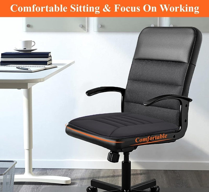 Car Seat Cushion 1.2" Memory Foam for Car & Office Chair – Black2