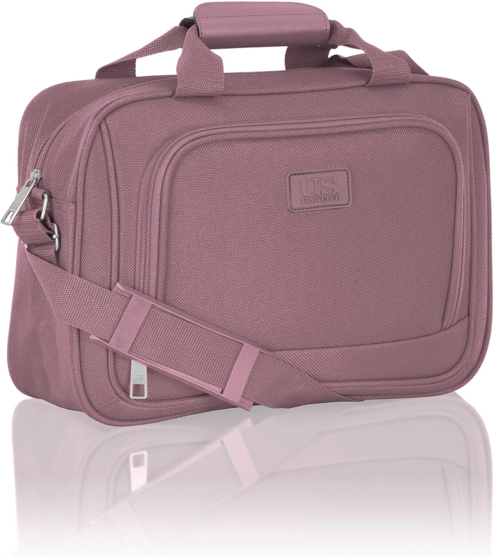 Lightweight Softside Carry On Suitcase 4 Wheel Spinner Luggage Mauve6