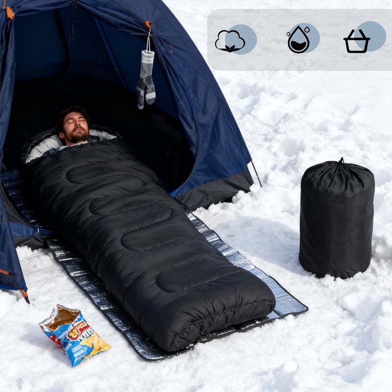 Cold Weather Sleeping Bag for Adults, 5°F-32°F, Lightweight, Waterproof with Hea1