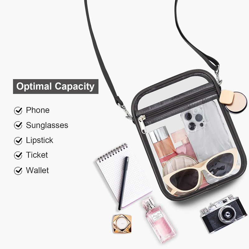Clear Stadium Approved Crossbody Bag Transparent Messenger Purse5