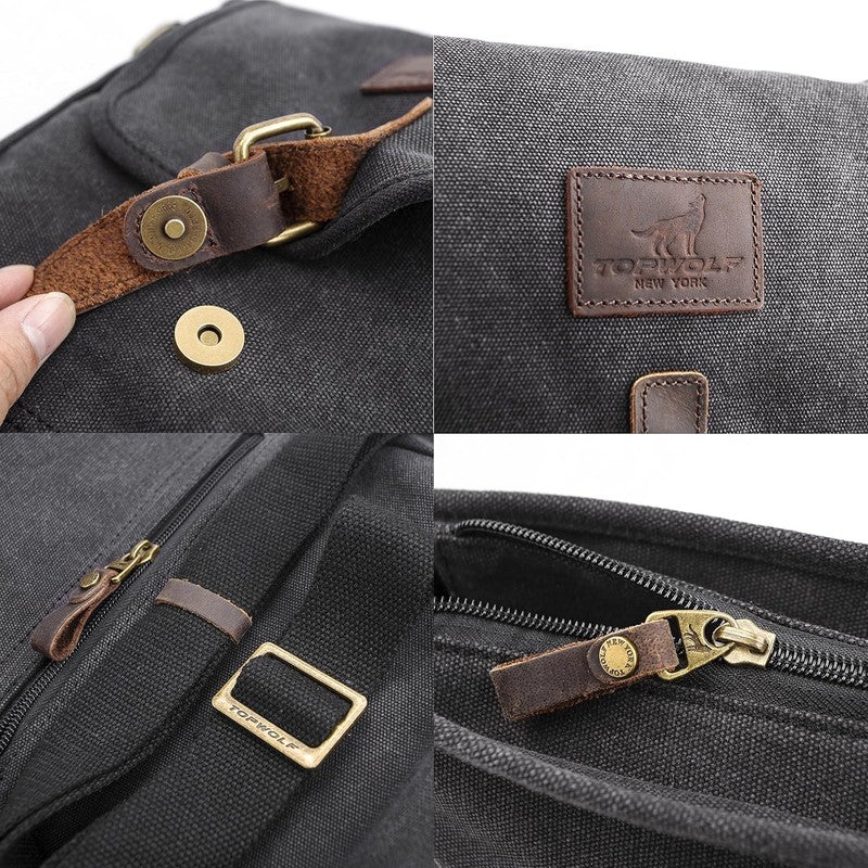 Canvas Messenger Bag Small Crossbody Travel Work Anti Theft Shoulder Phone Bag5