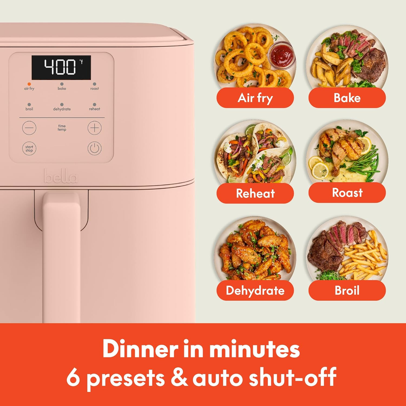 6 Qt Slim Air Fryer, Fits-Anywhere Kitchenware, Evergood Ceramic Nonstick Coat4