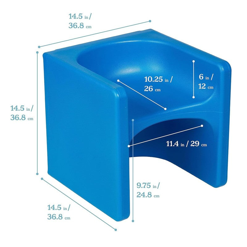 Tri Me 3 In 1 Cube Chair, Kids Furniture, Blue2