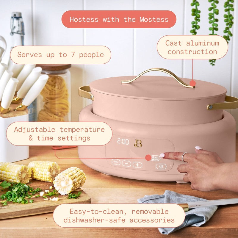 10 in 1, 6 Qt Electric Multi Cooker, Rose by Drew Barrymore5