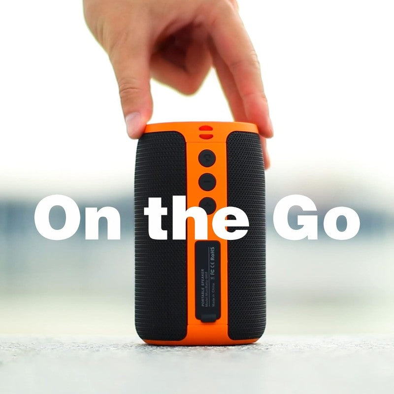 Musibaby 24H Bluetooth Speaker, Waterproof, Dual Pairing, Deep Bass, Orange3