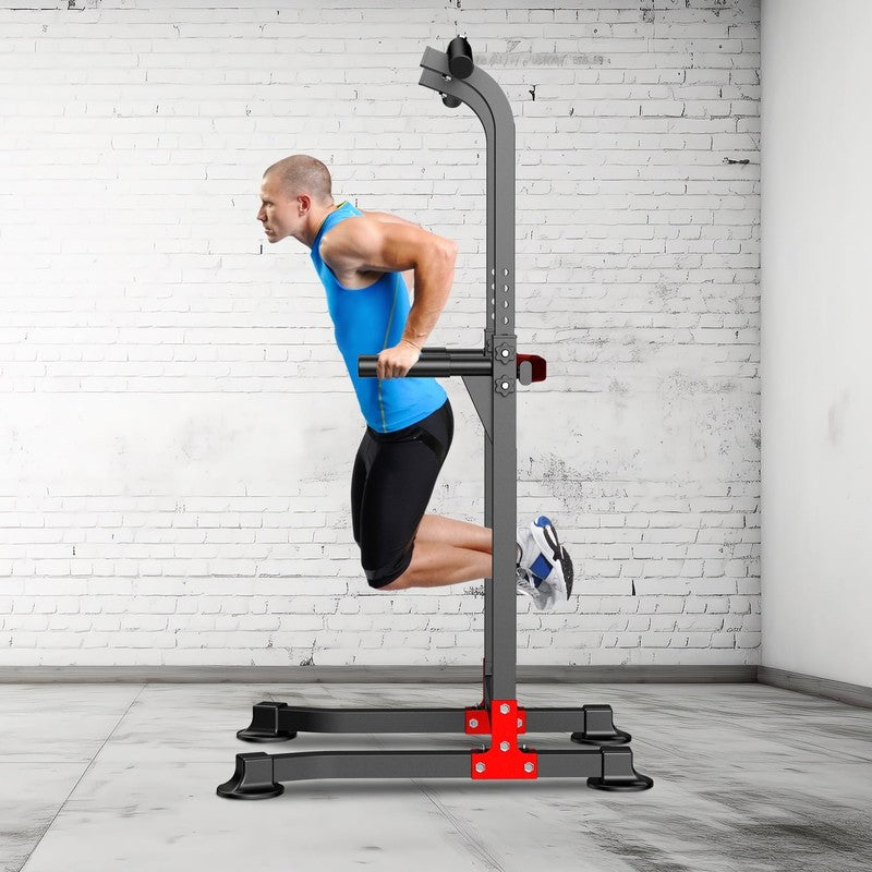 Pull up Bar Dip Station Power Tower Home Gym Equipment 300 Lb Load Steel6