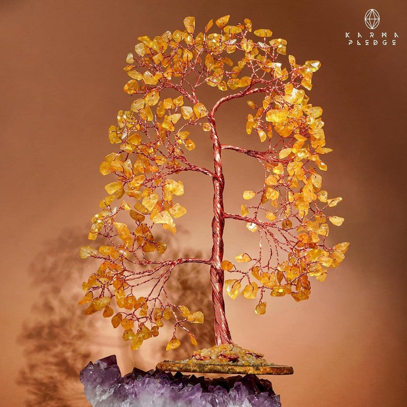 Citrine Crystal Tree of Life Feng Shui Decor Positive Energy Good Luck Gift6