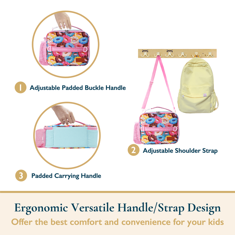 Lunch Bag for Kids – Insulated Lunch Box for Girls and Boys, Cute Reusable Coole9