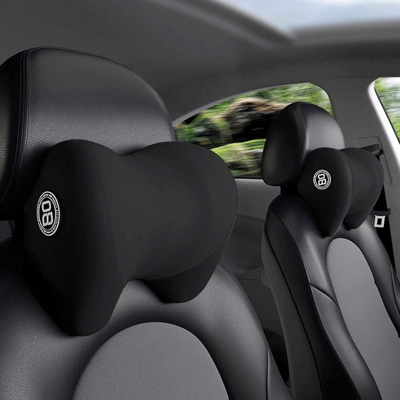 Cozy Memory Foam Car Neck Pillow w/ Adjustable Strap & Breathable Cover – Black6