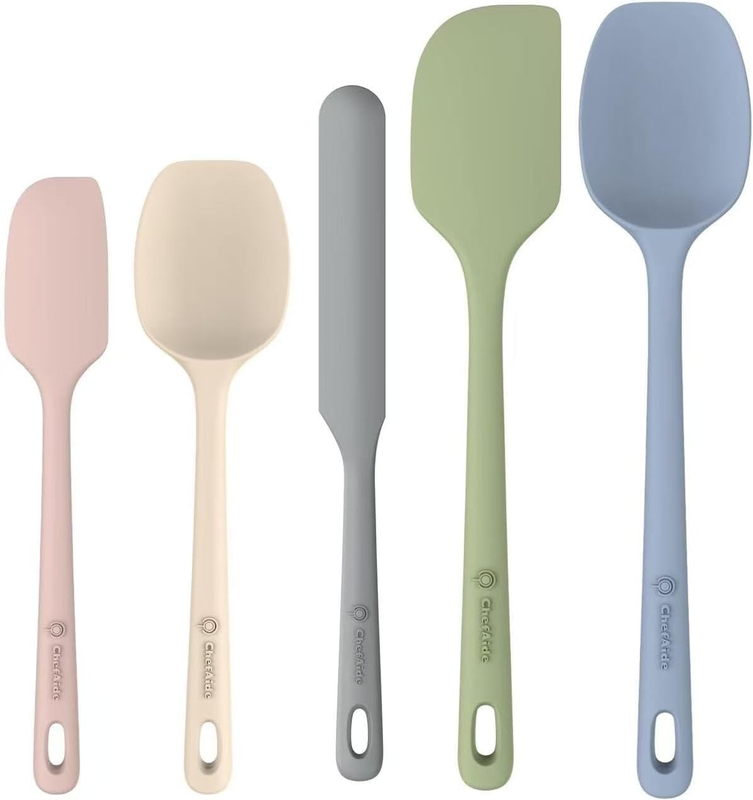 5 Piece Silicone Spatula Set Heat Resistant 600°F Nonstick Cookware9