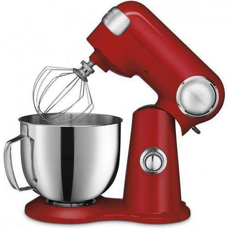 Precision Master 5.5 Quart Stand Mixer Stainless Steel Bowl Red2