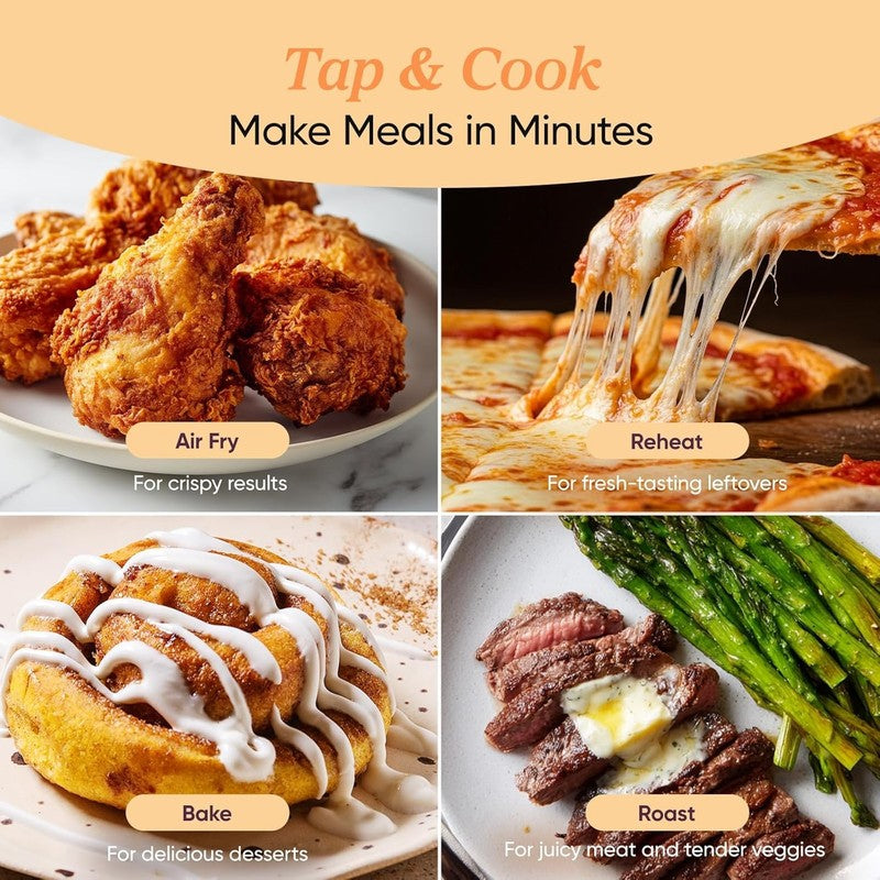 2.1 Qt Mini Air Fryer 4 in 1 Small Airfryer Nonstick Basket 97% Less Oil3