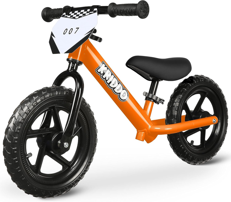 Toddler Balance Bike 12 Inch 18M-5Y Push Bike Custom Plate Orange Kids10
