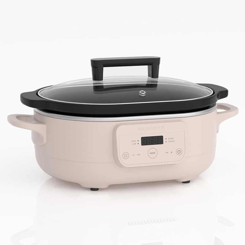 6QT Programmable Slow Cooker w/ Nonstick Pot Keep Warm Pink8