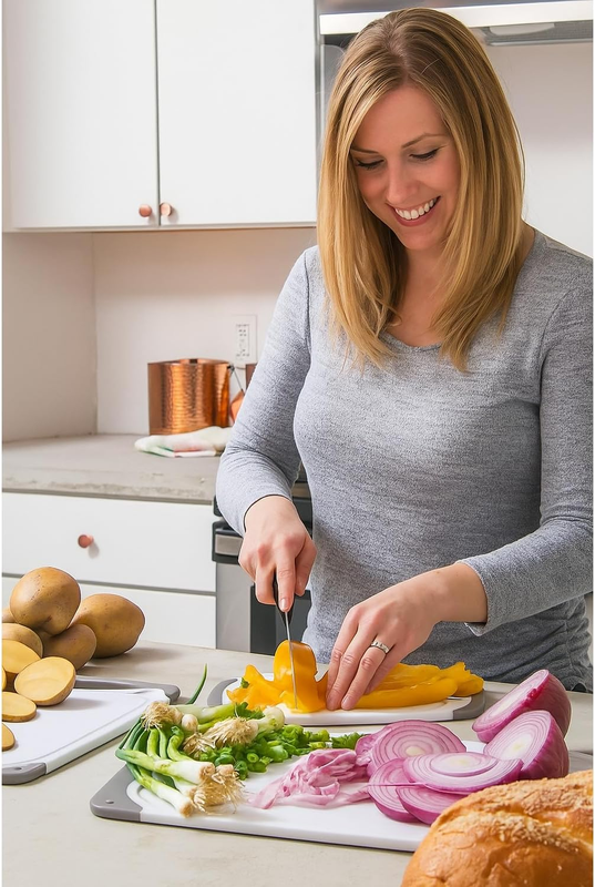 Cutting Boards for Kitchen - Bpa-Free Chopping Board - Different Sizes & Non Sli8