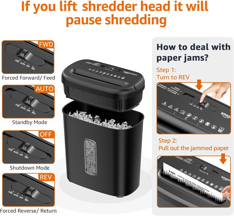 8 Sheet High Security Cross Cut Paper and Credit Card Shredder with P 4 Security5